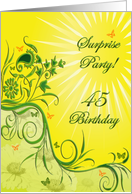 Surprise 45th Birthday Party card