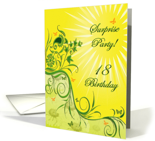 Surprise 18th Birthday Party card (468190)