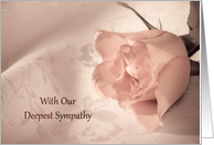 With Deepest Sympathy, Pink Rose card