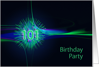 101st Birthday Party Invitation card