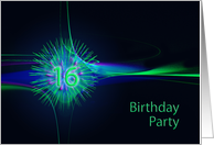 16th Birthday Party Invitation card