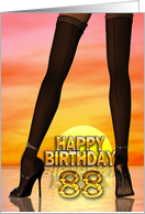 88th Birthday Sexy Legs card