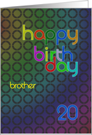 Brother 20 Birthday card