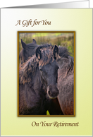 A Gift on Retirement, With a Young Horse card