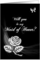 Maid of Honor Invitation card