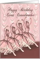 Great Grandmother Birthday Ballerinas card