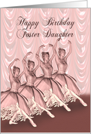 Foster Daughter Birthday Ballerinas card