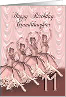 Granddaughter, a Ballerinas Birthday card