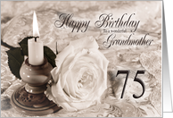 Grandmother 75th Birthday Traditional card