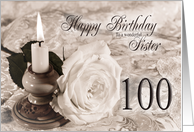 Sister 100th Birthday Traditional card