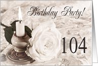 104th Birthday Party Traditional card