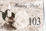 103rd Birthday Party Traditional card