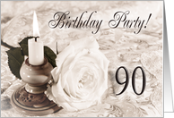 90th Birthday Party Traditional card
