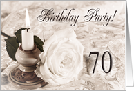 70th Birthday Party Traditional card