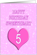 5th Birthday for Sweetheart card