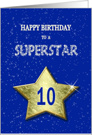 10th Birthday for a Superstar card