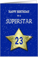 23rd Birthday for a Superstar card