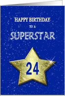 24th Birthday for a Superstar card