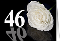 46th Birthday White Rose card