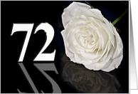 72nd Birthday White Rose card