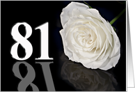 81st Birthday White Rose card