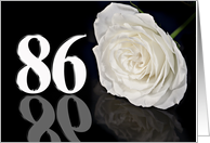 86th Birthday White Rose card