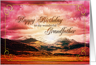 Grandfather Birthday Sunset on the Mountains card