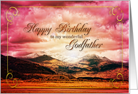 Godfather Birthday Sunset on the Mountains card