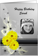 Add a picture Yellow Flowers Birthday card