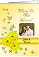 Happy Flowers Vow Renewal invitation card