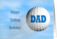 Golfing birthday card for Dad card