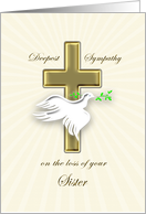 Sister Sympathy Golden Cross card