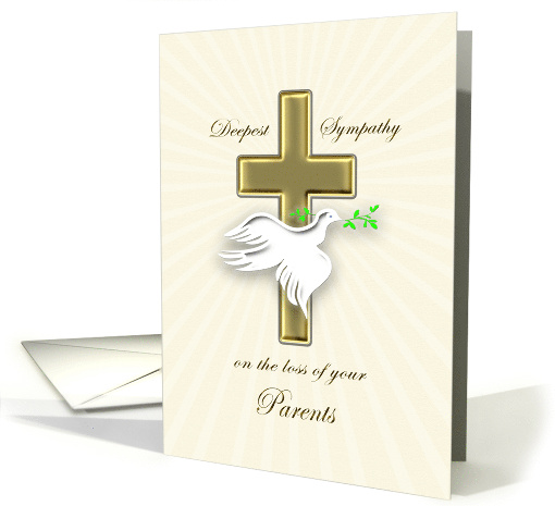 Parents Sympathy Golden Cross card (880192)