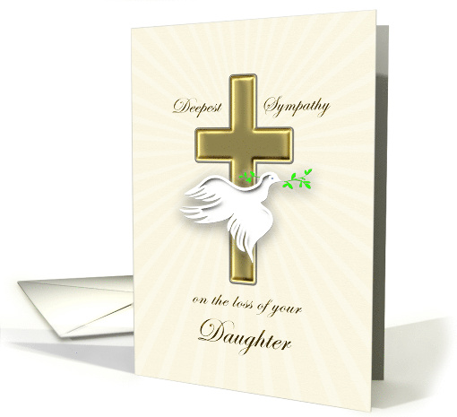 Daughter Sympathy Golden Cross card (880354)