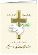 Great Grandfather Sympathy Golden Cross card