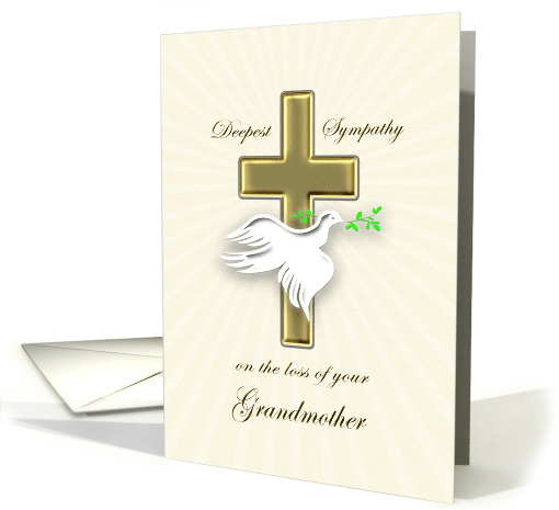 Grandmother Sympathy Golden Cross card (880377)
