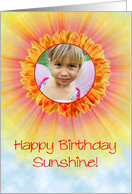 Sunshine flower photo birthday card