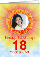 18th birthday sunshine flower photo card