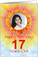 17th Birthday Photo Sunshine Flower card