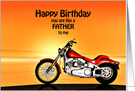 Like a Father, Motorbike in the sunset birthday card