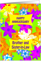 Brother and Sister-in-Law Anniversary Fabulous Flowers card