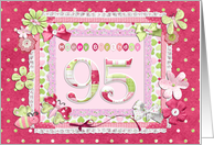 95th Birthday Patchwork Crafts card