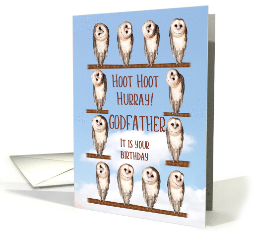 Godfather, Curious Owls Funny Birthday card (943250)