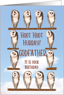 Godfather, Curious Owls Funny Birthday card