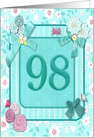 98th Birthday Crafted Look card