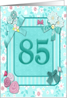 85th Birthday Party Invitation Crafted card