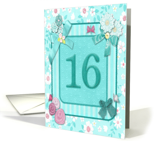 16th Birthday Party Invitation Crafted card (947542)