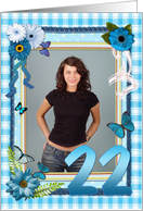 22nd Birthday Photo Craft Look card