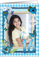 16th Birthday Photo Craft Look card