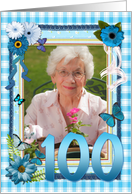 100th Photo Birthday Party Invitation Crafted card